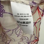 Maeve  size Medium silk floral layered tank top sleeveless blouse cream red green Photo 4