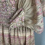 House of Harlow  1960 Women's Chiffon Dress Button Metallic Bohemian Small Photo 6