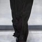 Zimmermann  Pants Womens 0 Black Espionage Suede Obi High Waist Belted Photo 0