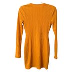 Camila Coelho Agata Waffle Mini Dress Yellow XS Photo 2