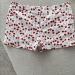 Loft White Shorts with Red Cherry Pattern Photo 6