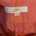 Loft  Crochet Shorts Coral Pink Lace Layered Summer Beach Size 6 Photo 2