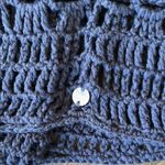 Fresh Produce Pure Handknit for | Deep Blue Crochet Tank Top sz XS/S Photo 2