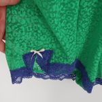 Kensie Green Lace Romper Womens Coquette Bow Sheer Lounge Pajama Teddy Size M Photo 4