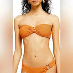 Topshop Crinkle Ring Bandeau Bikini Top Size 10 NWT Photo 1