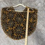 Vintage Lace Beaded and Lace Embroidered Shawl Cape Collar Top OSFM OS Black Size XL Photo 4