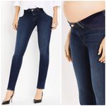 J Brand  Mama J Super Skinny Maternity Jeans Side‎ Panels Blue Size 28 Photo 2