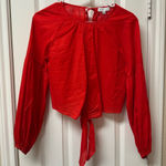 Gianni Bini Red Long Sleeve Shirt size XS Photo 0