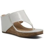 Adrienne Vittadini  Chee Platform Wedge Thong Sandal in white Size 7 Photo 0