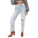 Free People  We The Free The Lasso Straight Leg High Rise Distressed Jean Size 31 Photo 2