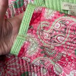 Appleseeds petites size PM reversible jacket paisley to lime green. Quilted Green Photo 8
