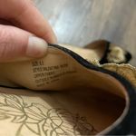 JOYFOLIE Black Velvet Valentina Flats w/ Gold Floral Details Size 6.5 Photo 5