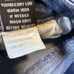 Ashley Mason Premium Embroidered Jeans 5/27 Blue Bell Bottom Flower Frayed Hem Photo 11