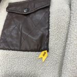 Peter Som  Quilted Leather Sherpa Jacket Medium Photo 3