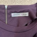Athleta Purple Midi Longsleeve Crew Neck Ponte Zip Stretch Dress Women Medium Photo 4