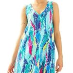 Lilly Pulitzer  Blythe Cotton Swing Dress, Light as a Feather Print, Sz XXS Photo 1