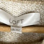 Loft NWT Buffalo Plaid Sweater Womens XL Tan White Mock Neck Cozy Preppy Fall Photo 5