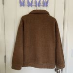 EUC | Women’s‎ fluffy teddy bear zip up jacket — small Brown Photo 4