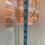 Forever 21  Peach/White Checkered Sleeveless Tank Sundress‎ Lined Linen Size M Photo 3