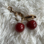 Gold and Red Cherry Purse Charm Photo 1