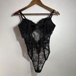 Victoria's Secret  Women M Black Lace Push Up Bra Lingerie Dancer Bodysuit Grunge Photo 2