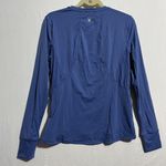 Spyder Active Top Womens Medium Blue Nylon Stretch Side Zip Long Sleeve Pullover Photo 4