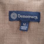 Democracy  Tan Ruched Sleeve Business Casual Peak Suit Jacket Coat Blazer Medium Photo 6