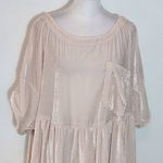 We The Free  Cream Velour Tunic Size Large Oversized Velvet Tunic Photo 2