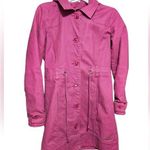 Roxy Vintage Pink hooded trench coat Size M Photo 0