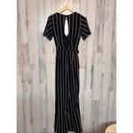 Crystal Doll  Black White Striped Jumpsuit Size 7 – Belted Wide Leg Photo 7