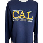 3/$30 Jansport Vintage Sweatshirt Blue CAL University California Berkeley Crop Size M Photo 0