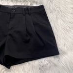 Divided H&M Pleated Dressy Shorts Black Photo 2