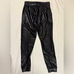 Commando  Black Faux Leather Joggers Size XS Photo 4