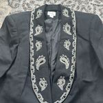 Vintage Emily… Wool Beaded Blazer & Skirt Set Black 16 Photo 3