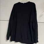Aerie  THE CHILL CREWNECK SWEATSHIRT BLACK OVERSIZED GHOST HALLOWEEN MEDIUM Photo 5