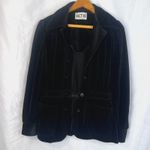 Act III Black Velvet Velour Button Front Feminine Boho Hippie Gypsy Jacket Sz MD Size M Photo 8