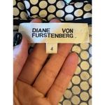 Diane Von Furstenberg  Dress 4 Black And Ivory Silk Polka Dot Flare Side Tie Wrap Photo 11
