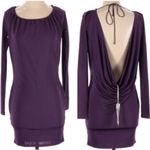Dresses And Other‎ Drugs purple cowled back/ backless mini dress NWT small Photo 1