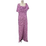 Lela Rose Deedie Gown Floral Guipure Lace Orchid Purple Pink Size 16 Purple Photo 2