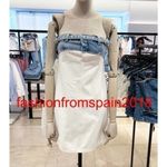 ZARA  strapless denim mini dress Photo 12