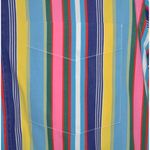Ralph Lauren Rainbow Stripe Collarless Button Dress Shirt Ladies 8 French Cuffs Photo 2