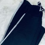 Victoria's Secret Victoria’s Secret black and Silver shiny Foil Sweatshirt & Pants outfit Set Photo 15