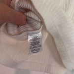 Loft pointelle white ribbed ruffle sleeve top size medium Photo 4