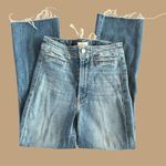 MOTHER laced hustler women’s Blue Ankle Cropped Jeans w Distressed Details sz 24 Photo 3