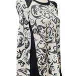 Chico's Collection Lurex Jacquard Sweater Black Neutral 1 / Medium Photo 5