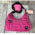 Juicy Couture Pink Shoulder Bag with Logo & Adjustable Strap + Mini Pouch Photo 0
