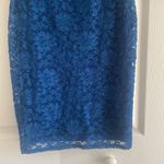 Laundry by Shelli Segal Laundry‎ by Shelli Segal Poseidon blue lace dress quarter sleeve size 0 Photo 3
