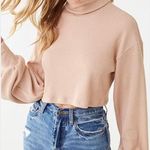 Forever 21 NWT Tan Bell Sleeved Cropped Sweater Photo 0