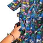 Boden Anastasia Shirt Dress In Navy Flags Women's Size: 4 Blue Photo 3