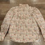 Rebecca Taylor La Vie  Floral Ruffle Mock Neck Size XS Photo 0